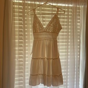 White dress, only worn once.